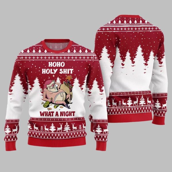 Santa Holy Shit What A Night Ugly Sweater Christmas 2025 5