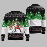 Santa Plays Hockey Ugly Sweater Christmas 2025