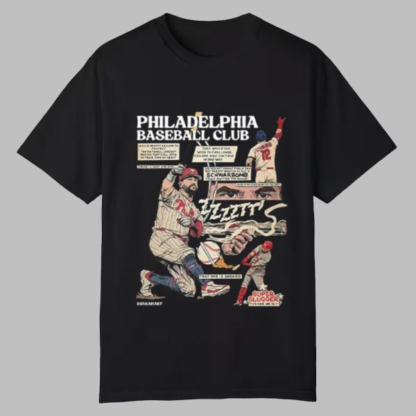 Schwarbomb Comic Philadelphia Baseball Club Shirt 0 0