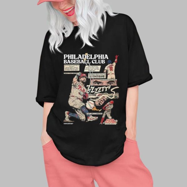 Schwarbomb Comic Philadelphia Baseball Club Shirt 0 1