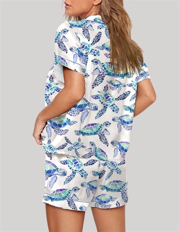 Sea Turtles Summer Sea Life Animal Pajama Set 3