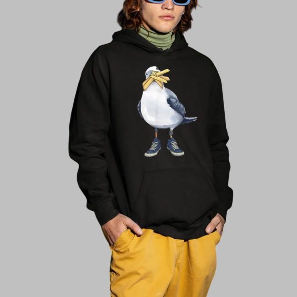Seagull With Fries And Sneakers Fun Shirt 2 1