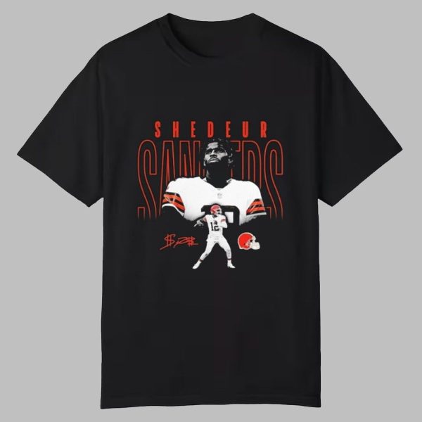 Shedeur Sanders Browns Black Humble Shadow Player Shirt 0 0