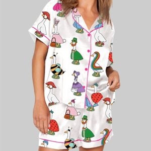 Silly Goose Short Sleeve Pajama Set 1