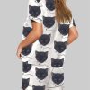 Smoking Cat Short Sleeve Pajama Set 3
