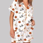 Spirit Halloween Pumpkin Boo Pajama Set