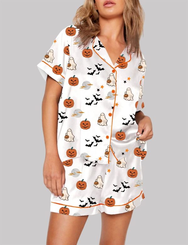Spirit Halloween Pumpkin Boo Pajama Set 1