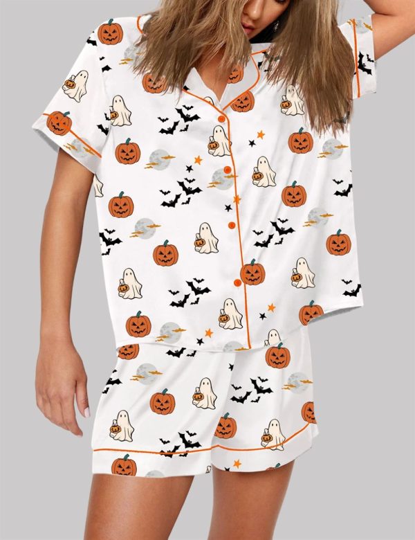 Spirit Halloween Pumpkin Boo Pajama Set 3