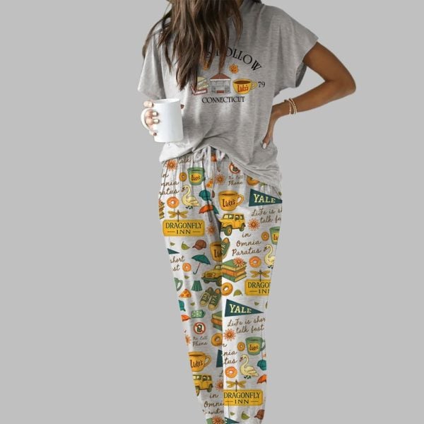 Stars Hollow Fall Book Casual Pajama Set 1