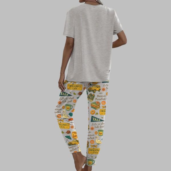 Stars Hollow Fall Book Casual Pajama Set 2