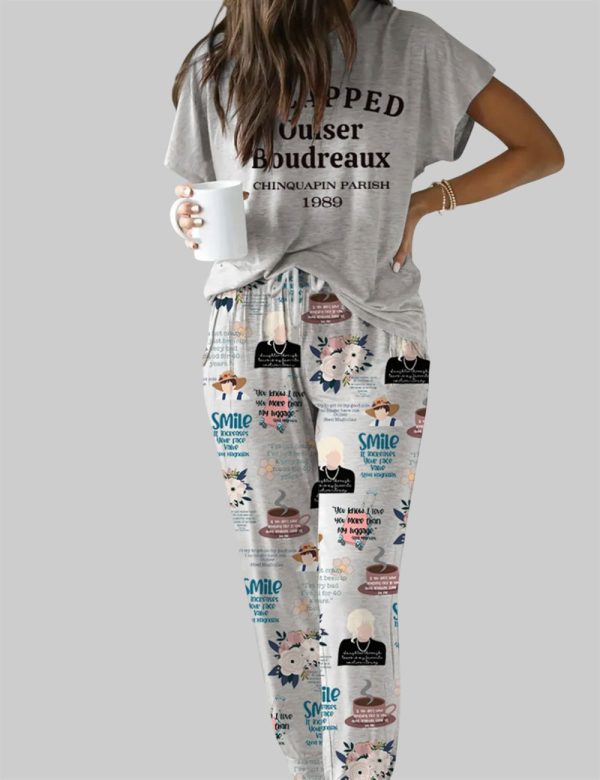 Steel Magnolias I Slapped Ouiser Boudreaux Casual Pajama Set 1