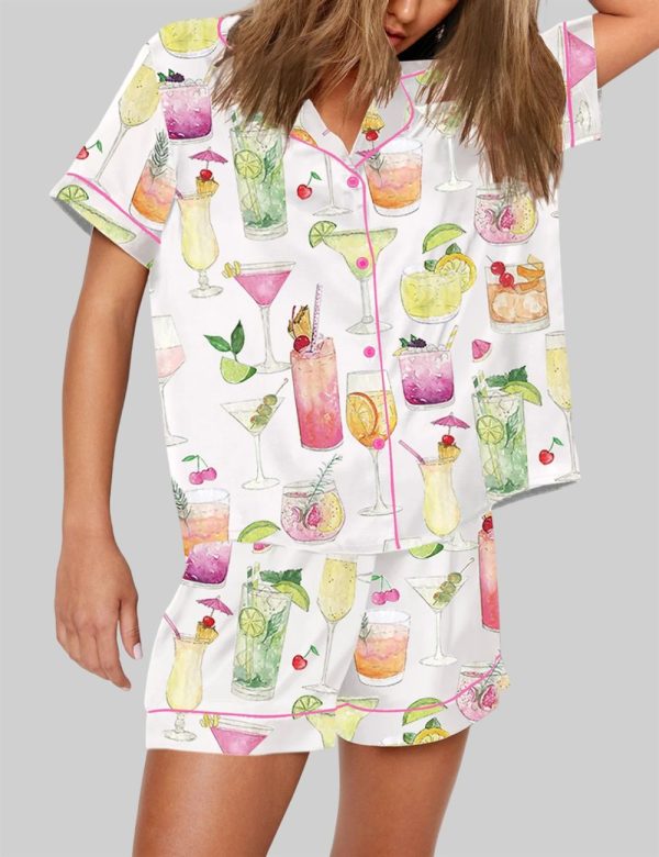 Summer Cocktail Wine Lovers Old Fashioned Pajama Set 2