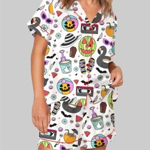 Summerween Halloween Spooky Pajama Set 1