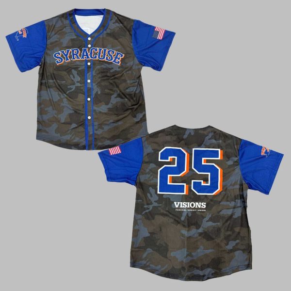 Syracuse Mets Armed Forces Day Baseball Jersey 2025 0