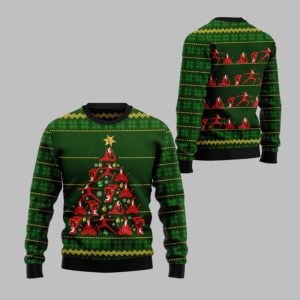 2025 Christmas Santas Yoga Ugly Christmas Sweater 1 1