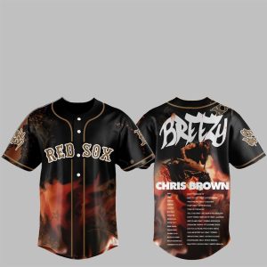 Red Sox Chris Brown Breezy Bowl XX Stadium World Tour 2025 Jersey