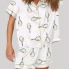 Tennis Rackets Short Sleeve Pajama Set 2
