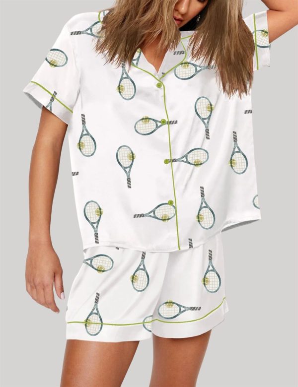 Tennis Rackets Short Sleeve Pajama Set 2