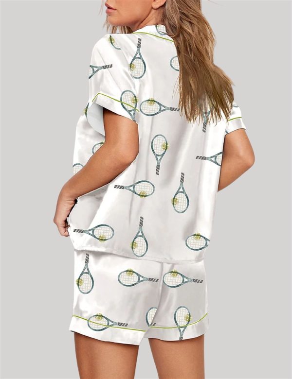 Tennis Rackets Short Sleeve Pajama Set 3