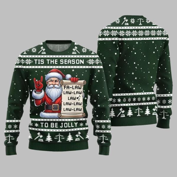Tis The Season Be Jolly Fa Law Law Ugly Sweater Christmas 2025 3