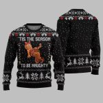 Tis The Season To Be Naughty Ugly Sweater Christmas 2025