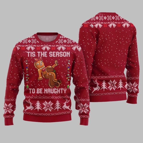 Tis The Season To Be Naughty Ugly Sweater Christmas 2025 3