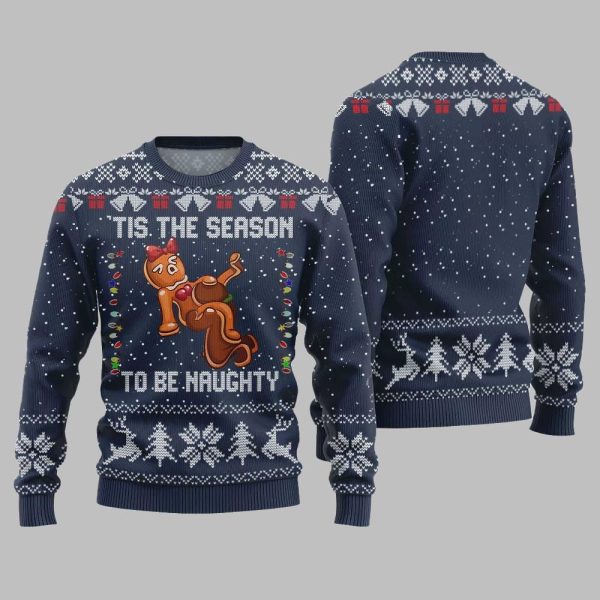 Tis The Season To Be Naughty Ugly Sweater Christmas 2025 4
