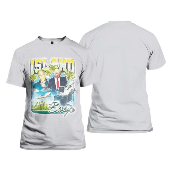 Trump Stephen Hawking Island Boys Shirt 2025 1 2