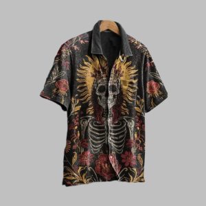 Halloween 2025 Vintage Skeleton Hawaiian Shirt 1 1