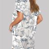 Vintage Coastal Nautical Hand Drawn Sea Life Retro Summer Beach Pajama Set 2