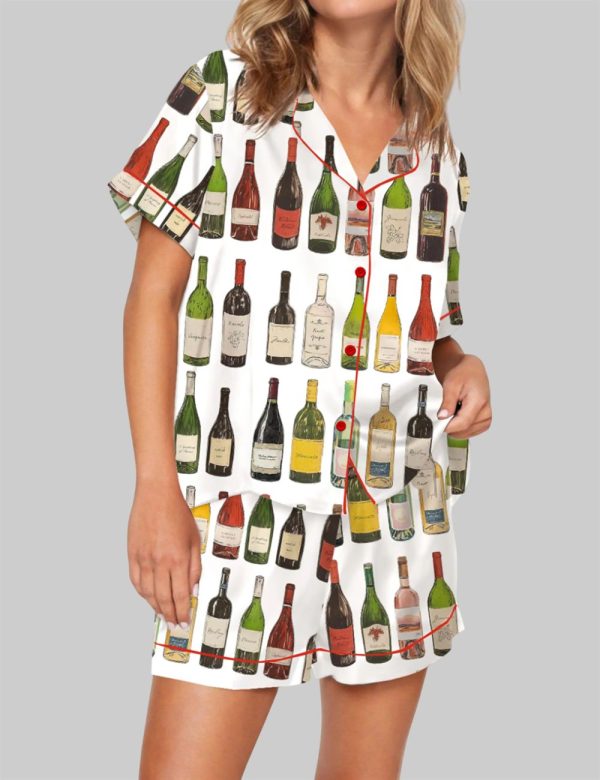 Vintage Wine Bottles Pajama Set 1