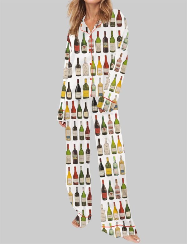 Vintage Wine Bottles Pajama Set 2