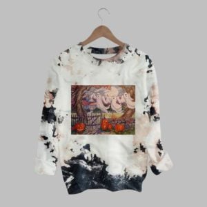 2025 Halloween Ghost Pumpkin Print Round Neck Sweatshirt