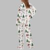 Watercolor Christmas Pajama Set For Women 3
