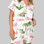 Watercolor Flamingo Pajama Set For Women