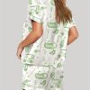 Watercolor Green Golf Toile Pajama Set 2