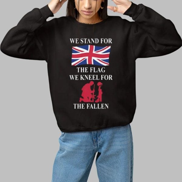 We Stand For The Flag We Kneel For The Fallen Shirt 1 1 2