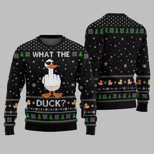 What The Duck Ugly Sweater Christmas 2025 1