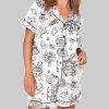 Whimsical Wedding Doodles For Wedding Pajama Set 1