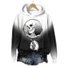 Womens 2025 Halloween Selfie Skull Print Hoodie 1 2