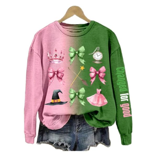 Womens 2025 Halloween Witch Changed For Good Sweatshirt 1 2