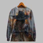 Women's 2025 Halloween Witches Print Crew Neck Sweatshirt