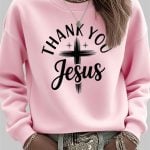 Women's Vintage Faith Thank You Jesus Sweatshirt
