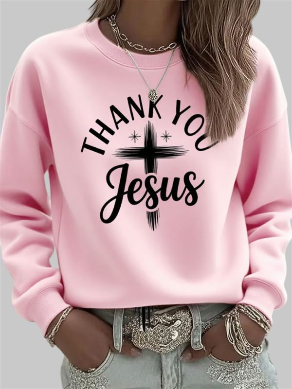 Women's Vintage Faith Thank You Jesus Sweatshirt