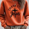 Womens Vintage Faith Thank You Jesus Sweatshirt 2