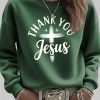 Womens Vintage Faith Thank You Jesus Sweatshirt 3