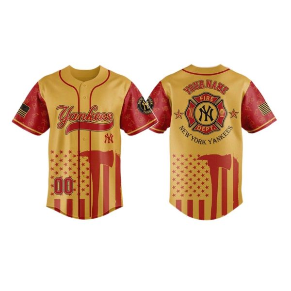 Yankees Firefighter Appreciation Night 2025 Jersey 1 2