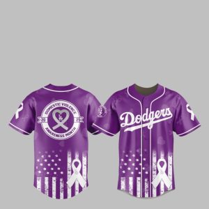 LA Dodgers Domestic Violence Awareness Month 2025 Jersey 1 1