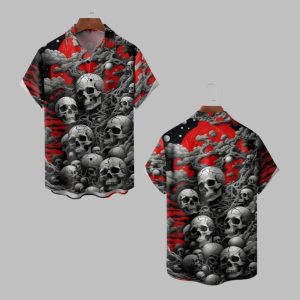 2025 Halloween Skull Unisex Hawaiian Shirt 1 1