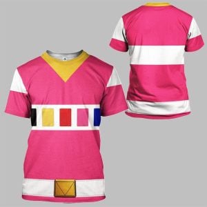 2025 Halloween Power Rangers in Space Pink Costume Shirt 1
